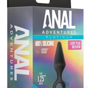 Anal Adventure Platinum Loop Plug Md