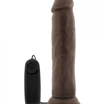 Dr Skin Dr Throb 9.5 inches Vibrating Cock Suction Cup Brown