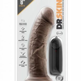 Dr Skin Dr Joe Vibe Cock W/suction Choc