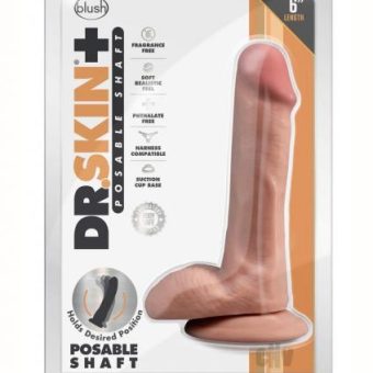 Dr Skin Plus Posable Dildo 6 Caramel
