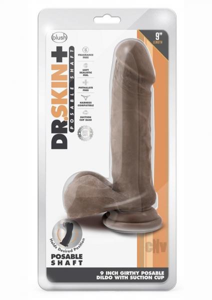 Dr Skin Plus Thick Pose Dildo 9 Choco