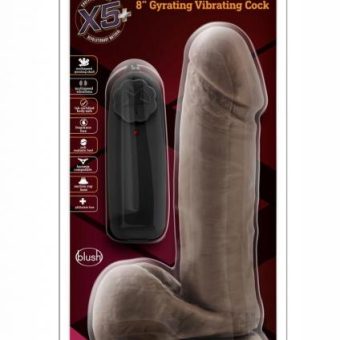 X5 Plus Gyrating Vibe Cock 8 Chocolate