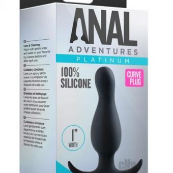 Anal Adv Platinum Curve Plug Black