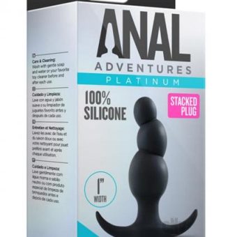 Anal Adv Platinum Stacked Plug Black