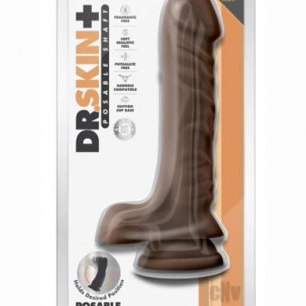 Dr Skin Plus Pose Dildo 9 Chocolate