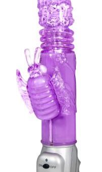 Butterfly Stroker Thrusting Vibrator Purple