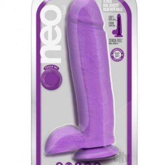 Neo Dual Density Dildo 10` Neon Purple