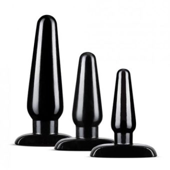 Anal Adventures Basic Plug Kit Black
