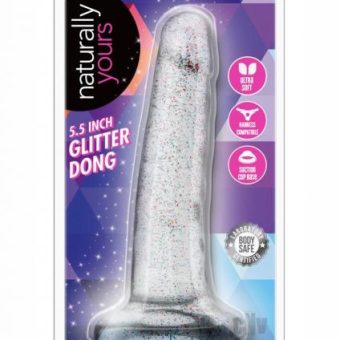Naturally Yours Glitter Dong 5.5 Clear