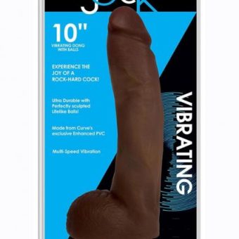 Jock Vibrating Dong W/balls 10 Chocolat