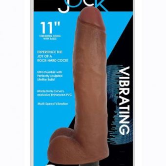 Jock Vibrating Dong W/balls 11 Caramel