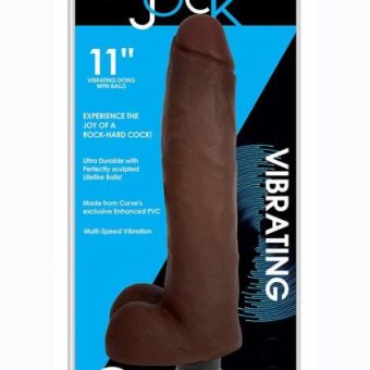 Jock Vibrating Dong W/balls 11 Chocolat