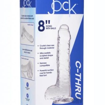 Jock C Thru Slim Dong W/balls 8 Clear
