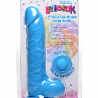 Lollicock Silicone Dildo W/balls 7 Berry
