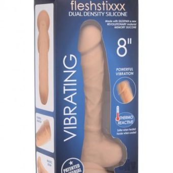 Fleshstixxx Vibe Dildo W/balls 8 Tan