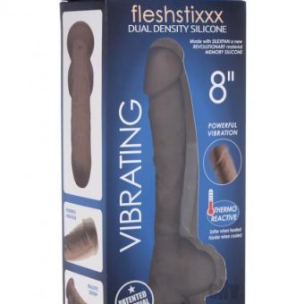 Fleshstixxx Vibe Dildo W/balls 8 Brown