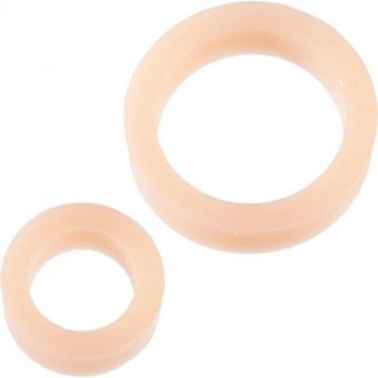 Premium Silicone C Rings Double Pack White