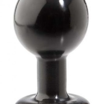 Round Butt Plug Medium Black