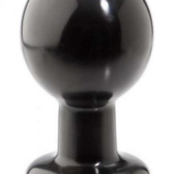 Round Butt Plug Large - Black