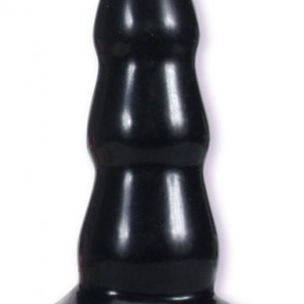 Triple Ripple Butt Plug Sil A Gel Medium Black