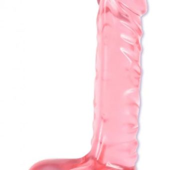 Crystal Jellies Ballsy Super Cock Sil A Gel 7 Inch Pink