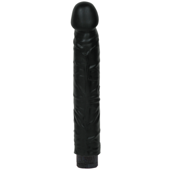 Quivering C*ck Vibrator With Sil A Gel Sleeve Black