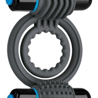 Optimale Silicone Vibrating Double C-Ring Slate