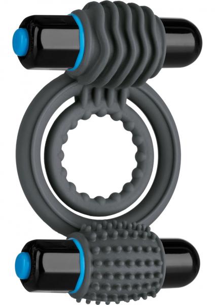 Optimale Silicone Vibrating Double C-Ring Slate