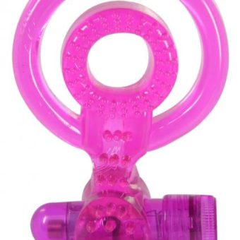 Willie Wrapper Dual Cock Ring With Bullet Waterproof Purple