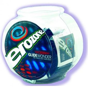 Erozone Glide Wonder Silicone Lubricant Fishbowl Pillows 100 Per Bowl