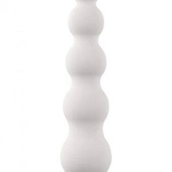 White Nights Ribbed Vibe Waterproof 7 Inch White