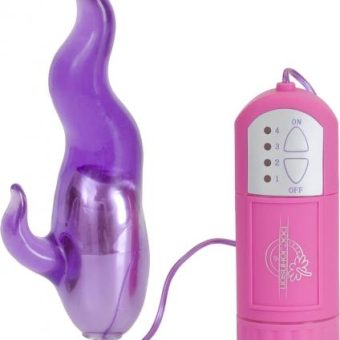 Devilish Desires Flame Shaped Vibrator With Remote Waterproof Purple