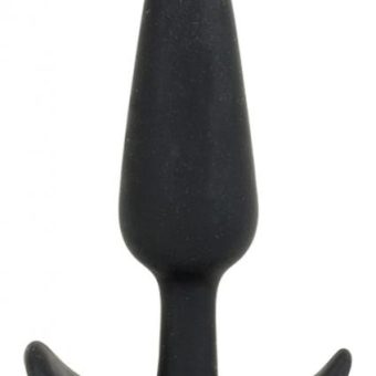 Naughty Medium Silicone Butt Plug Black