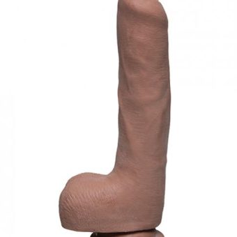 The D Uncut D 9 inches With Balls Ultraskyn Tan Dildo