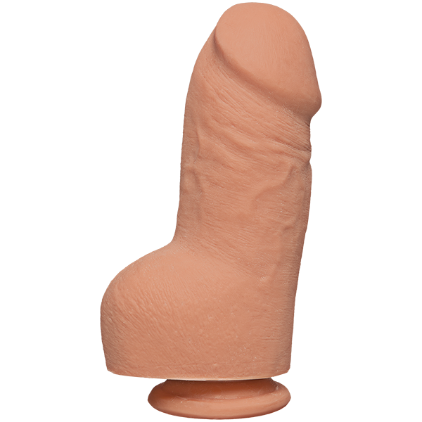 The D Fat D 8 inches With Balls Ultraskyn Beige Dildo