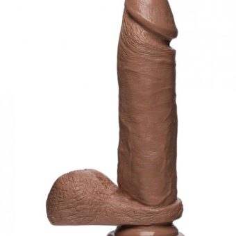 The D Perfect D 8 inches Dildo with Balls Caramel