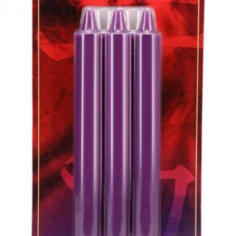 Japanese Drip Candles 3pk Purple