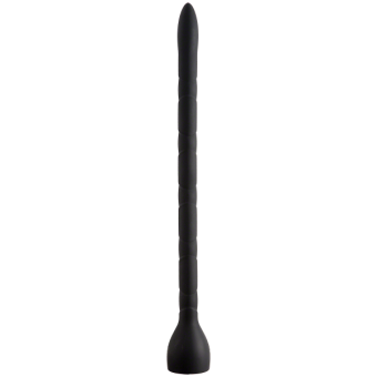 Kink In Deep Silicone Anal Snake 19.5 inches Black