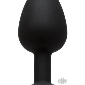 Booty Bling Small Black Plug Silver Stone