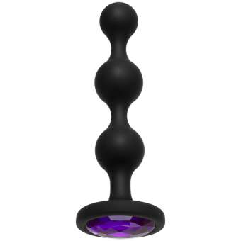 Booty Bling Jeweled Anal Beads Purple