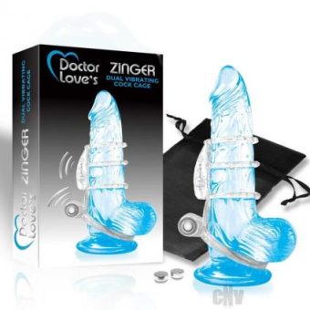 Doctor Loves Zinger Dual Vibrating Sleeve Clear