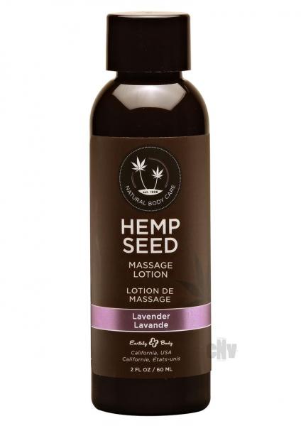 Earthly Body Hemp Seed Massage Lotion Lavender 2oz
