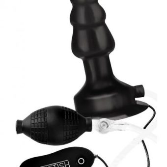 Lux Fetish 4 inches Inflatable Vibrating Butt Plug Suction Cup