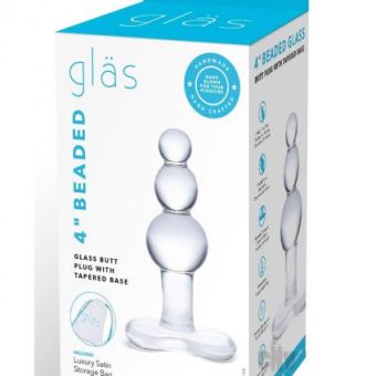 Beaded Glass Butt Plug W/ Base 4