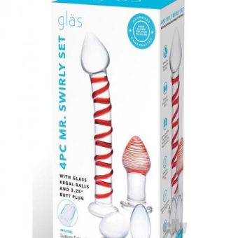 Mr Swirly Set W/kegal Balls 4pc Clr/red