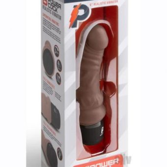 Pc Realistic Vibrator 6 Dk Brown