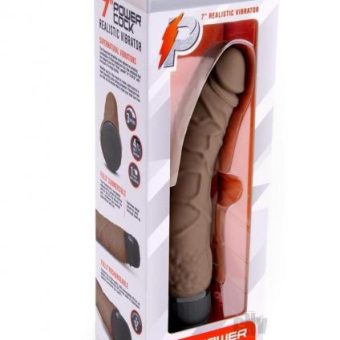Pc Realistic Vibrator 7 Drk Brn