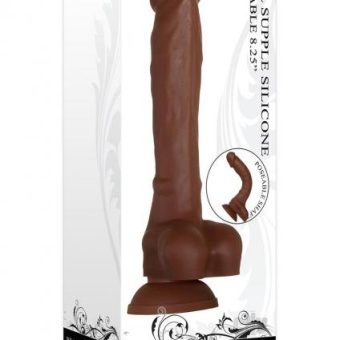 Real Supple Silicone Poseable 8.25` Drk
