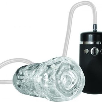 Vibrating & Sucking Blowjob Stroker Clear