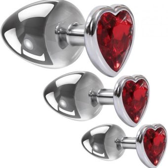Three Hearts Gem Anal Plug Kit
